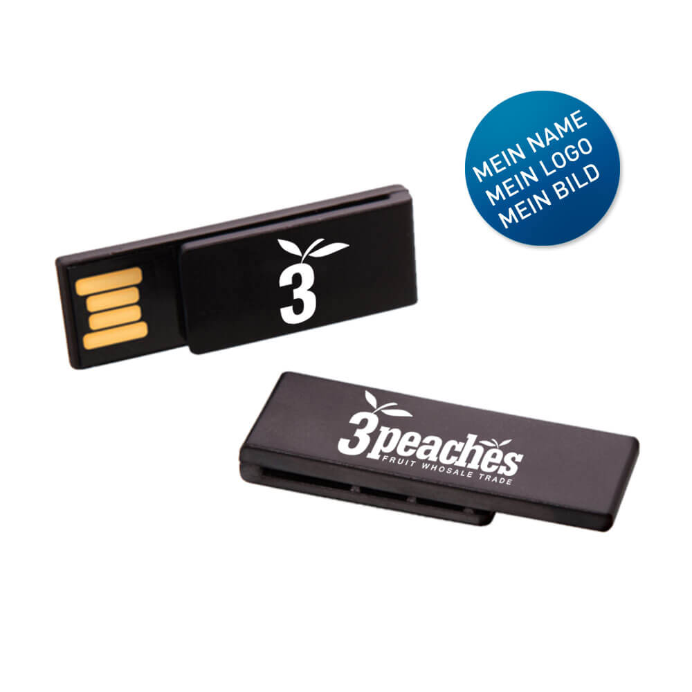 USB-Stick Clip-It schwarz individuell